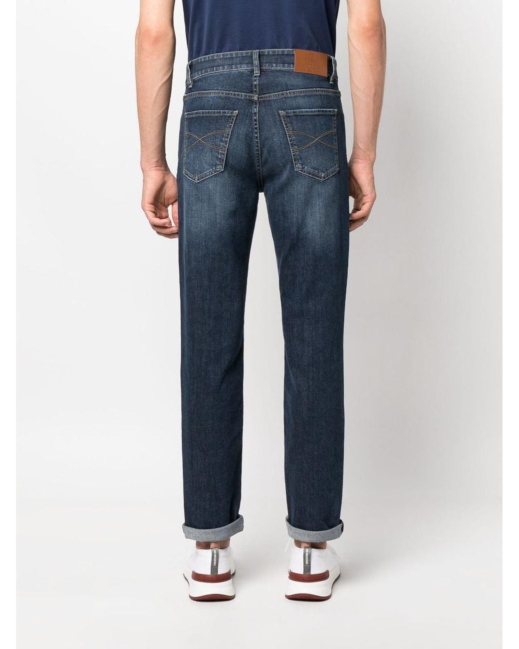 Brunello Cucinelli Blue Denim Pants for men
