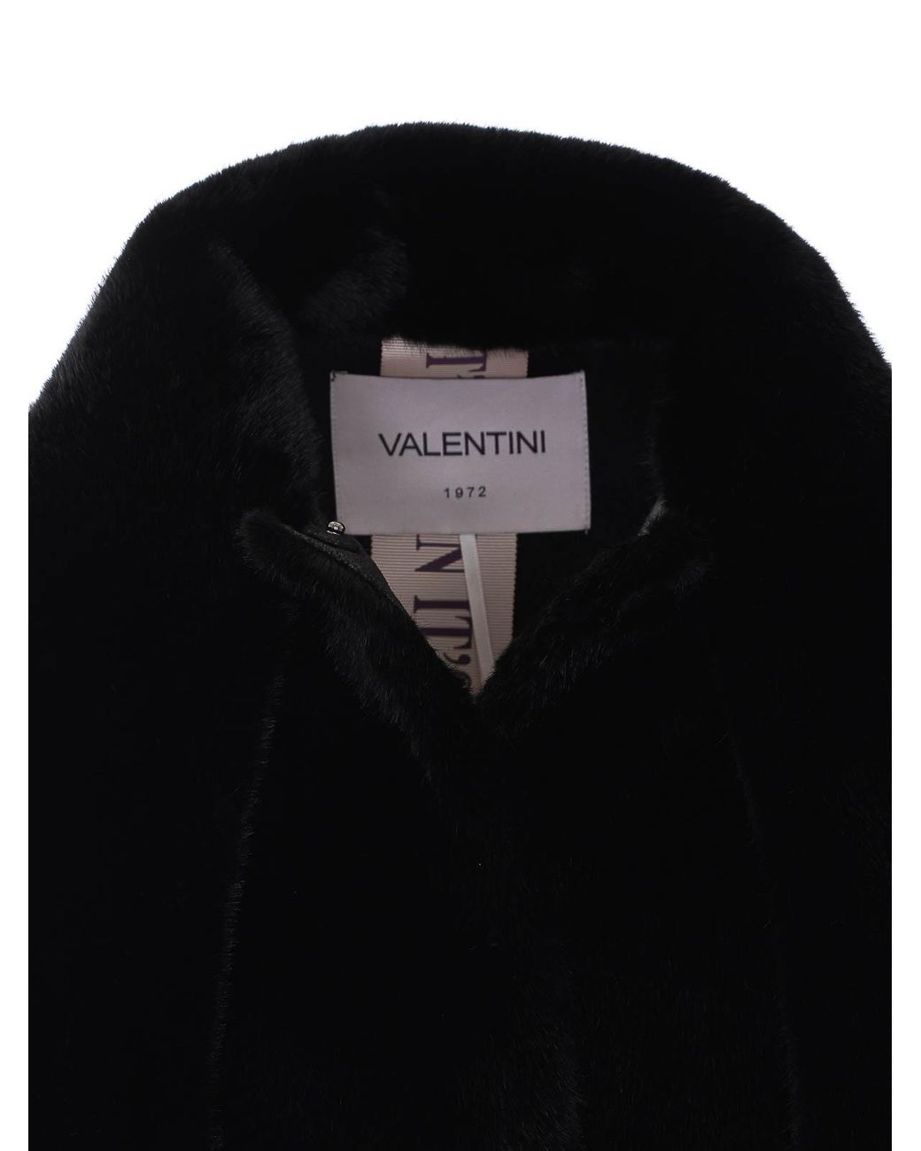 VALENTINI 1972 Black Faux Fur Jacket