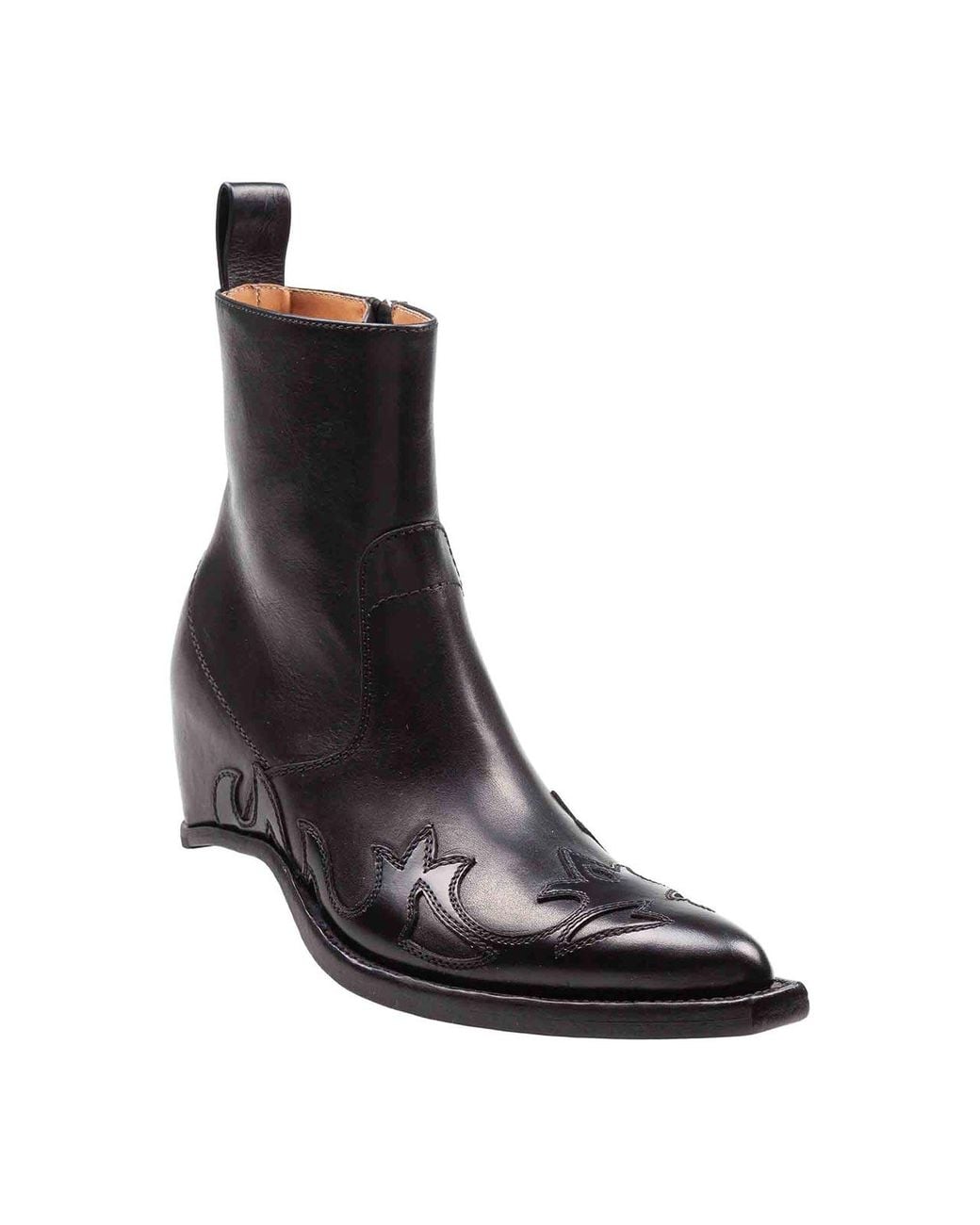 Maison Margiela Black Hell-Less Western Flame Boots H45