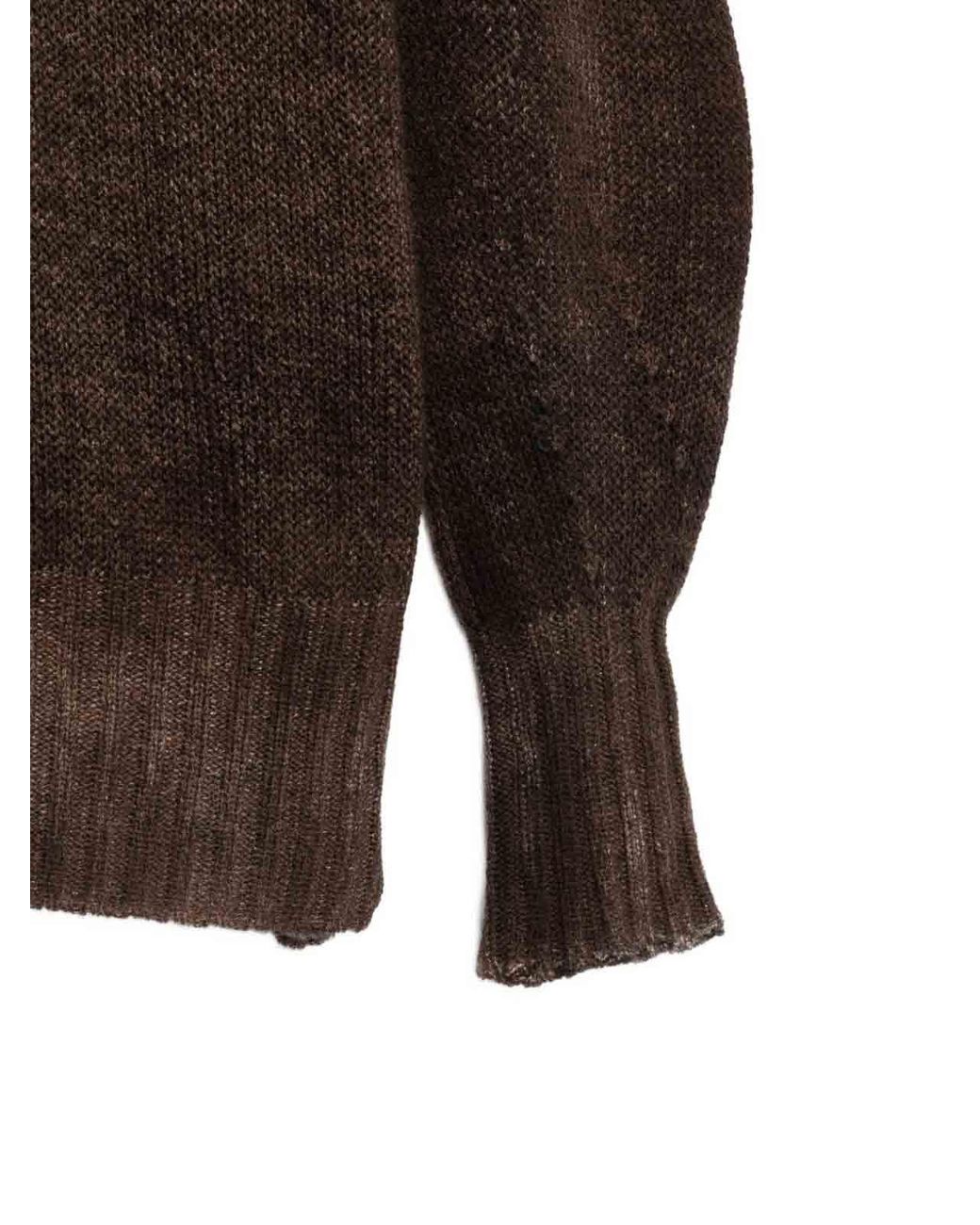 Avant Toi Brown Cashmere Crewneck Jumper