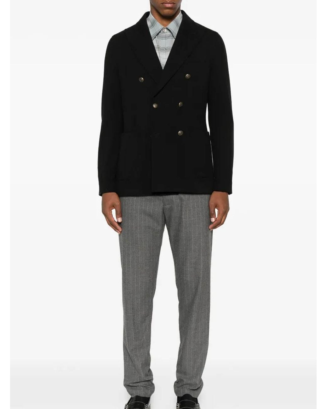 Circolo 1901 Black Double-Breasted Jacket for men