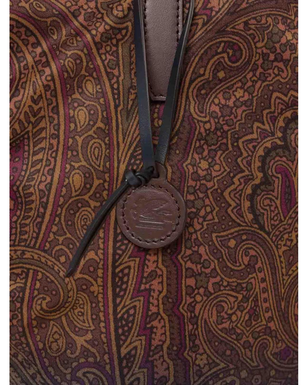 Etro Brown Nylon Shopping Bag