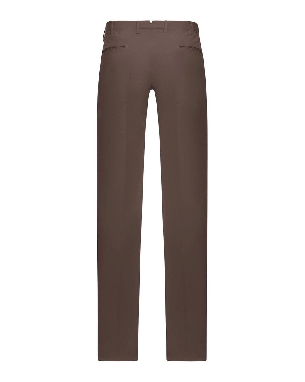 Incotex Brown Slim Fit Tailored Cotton Trousers for men