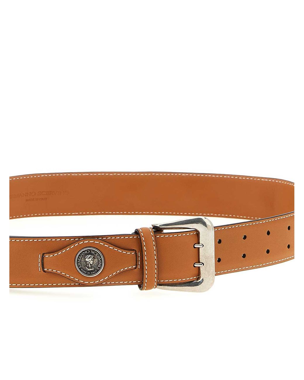 Ermanno Scervino Brown Logo Coin Belt