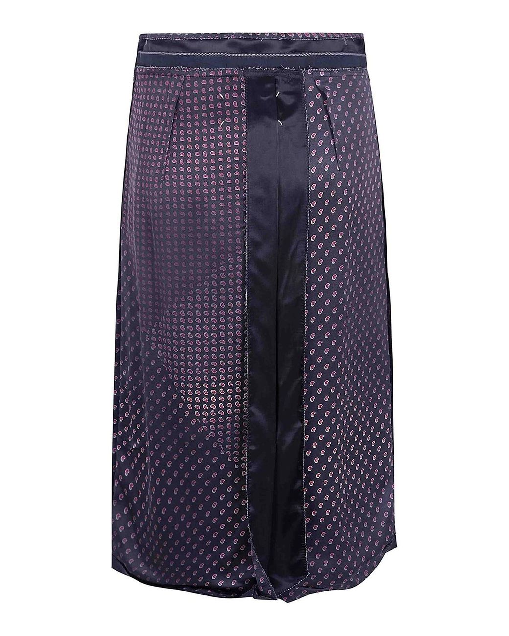 Maison Margiela Purple Paisley Printed Skirt
