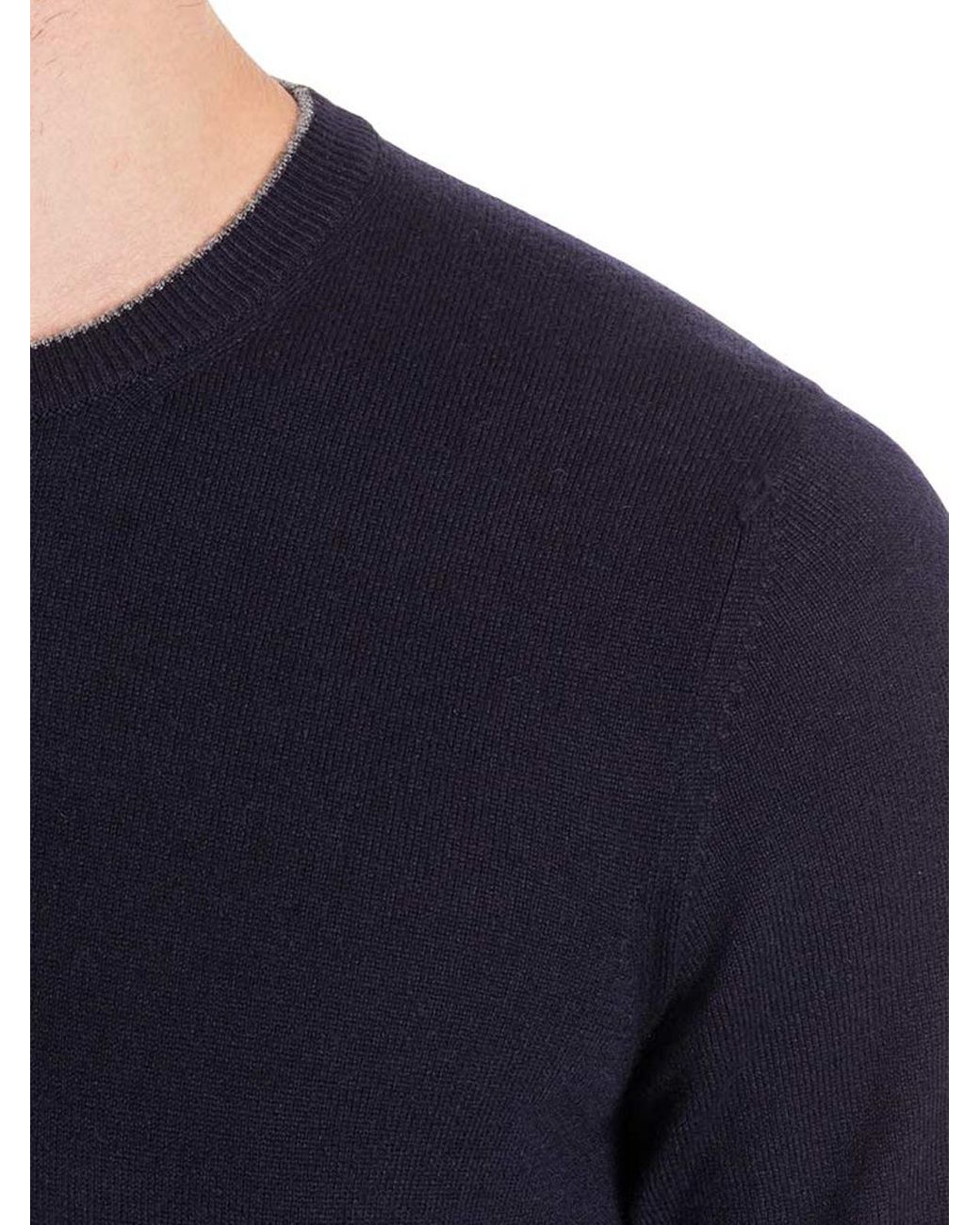Brunello Cucinelli Blue Cashmere Silk Lightweight Sweater for men