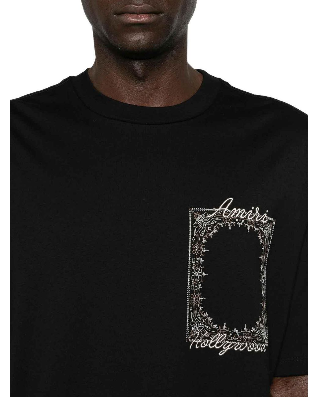 Amiri Black Ma Quad Bandana Tee for men