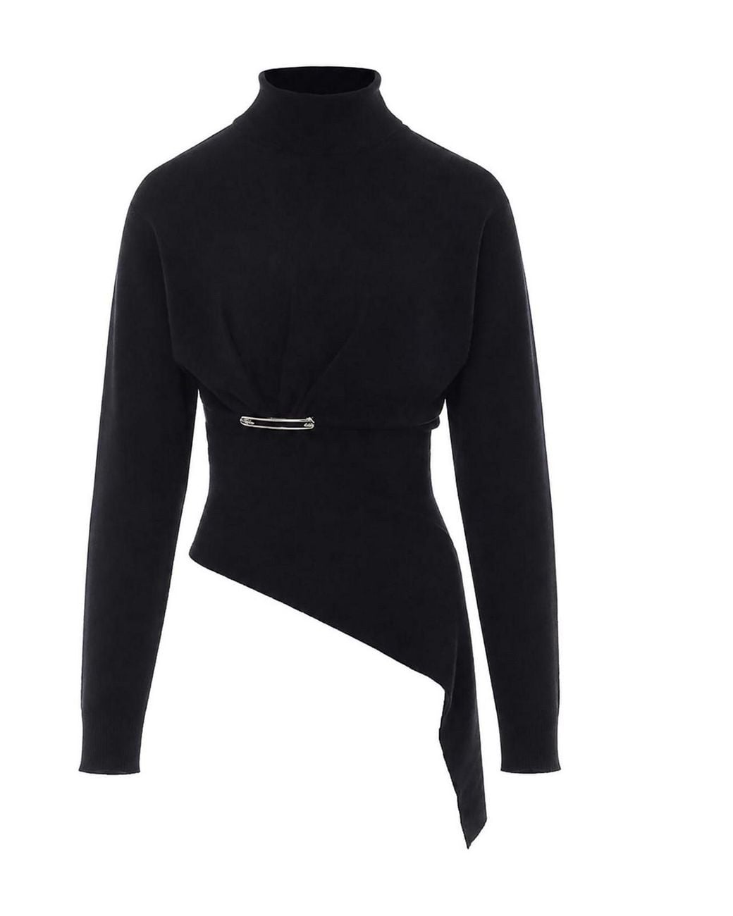 Lanvin Black Draped Sweater