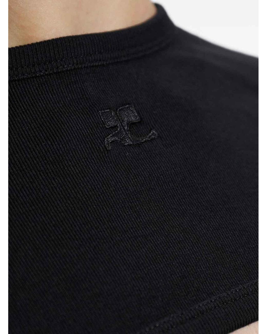 Courreges Black Crew-Neck Sweater