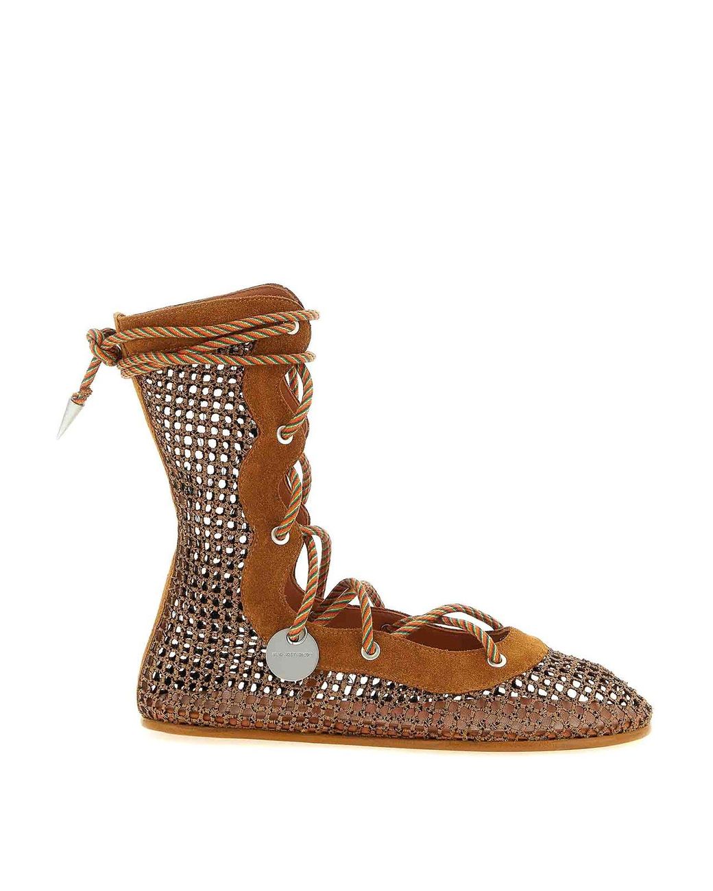 Kiko Kostadinov Brown Net Ankle Boots