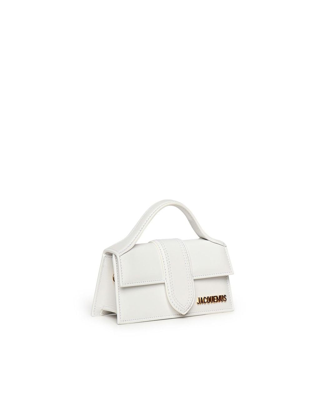 Jacquemus White Le Bambino Leather Bag With Logo