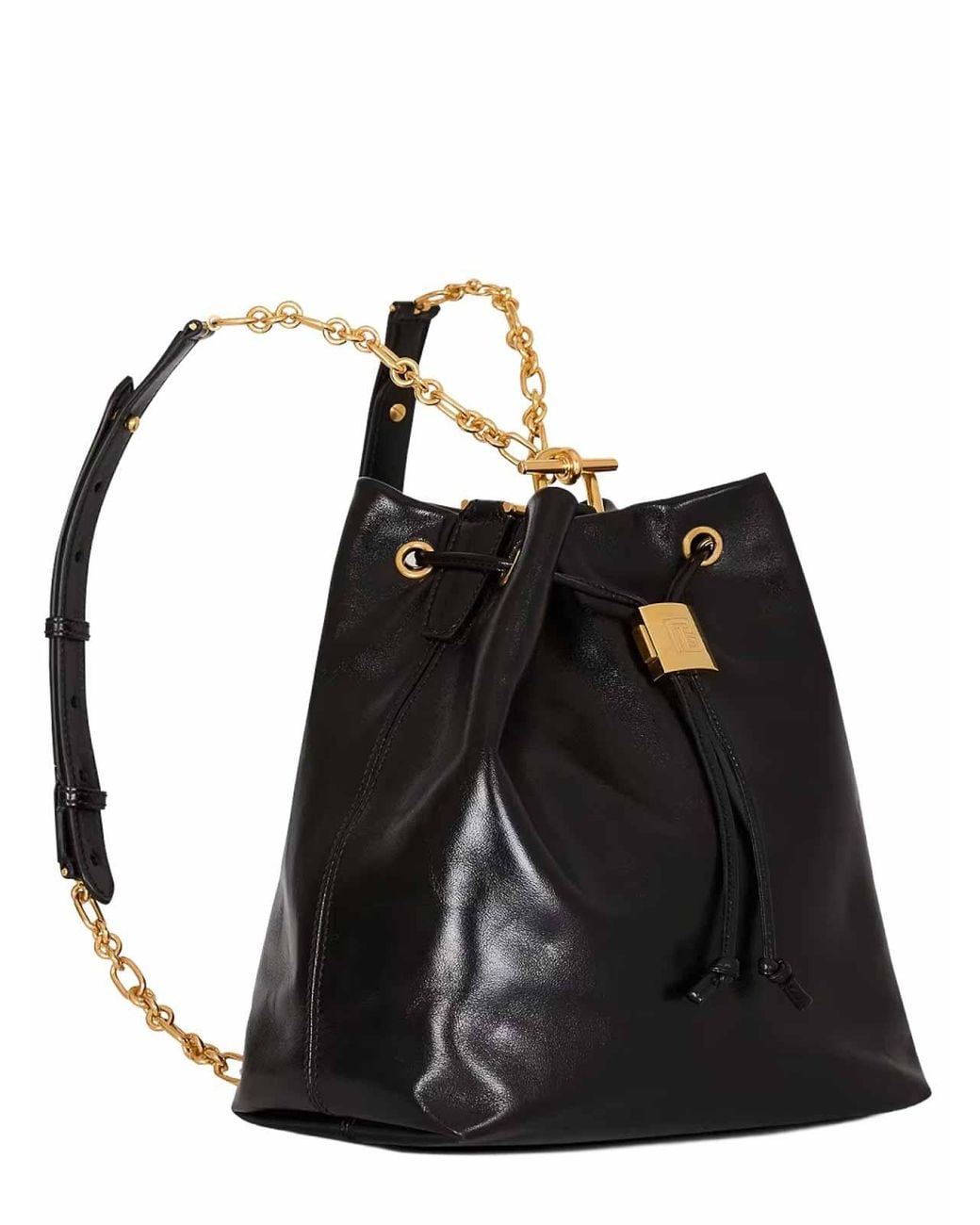 Balmain Black Pulse Convertible Leather Backpack