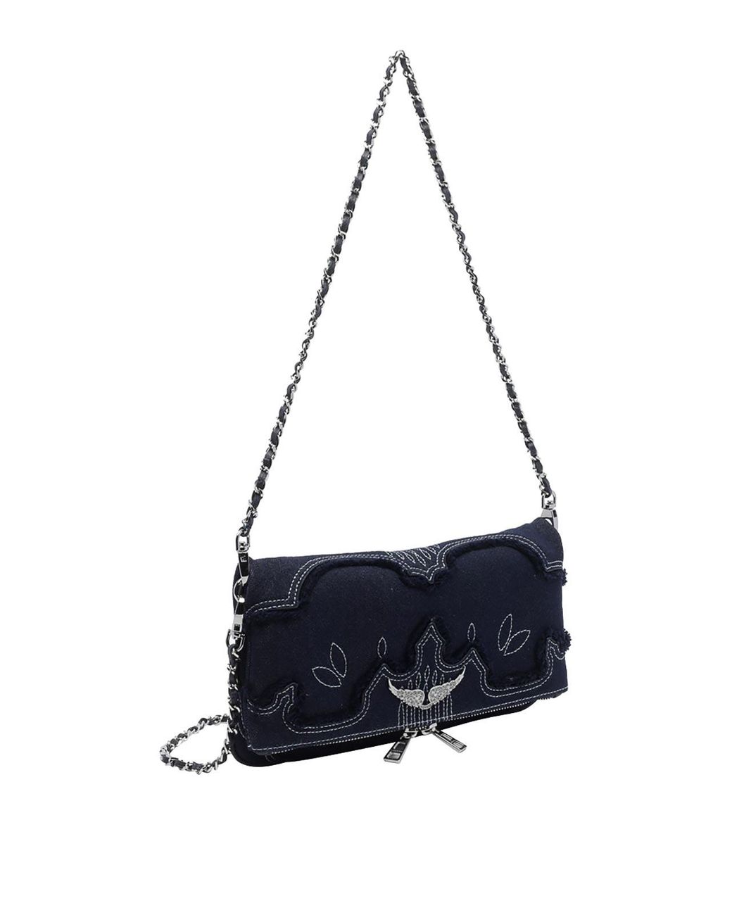 Zadig & Voltaire Blue Silent Rock Crossbody Bag