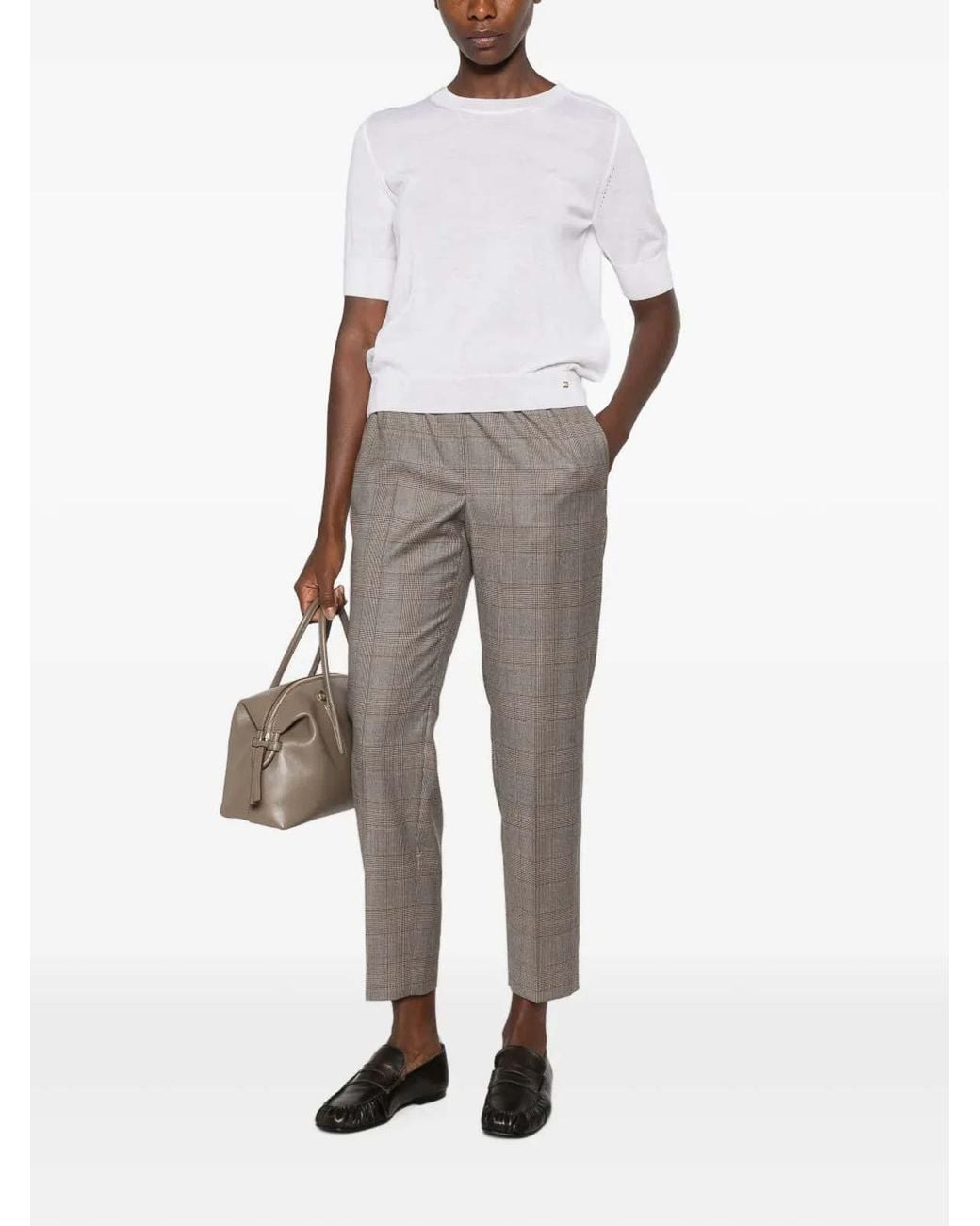 Herno White Short Sleeve Sweater