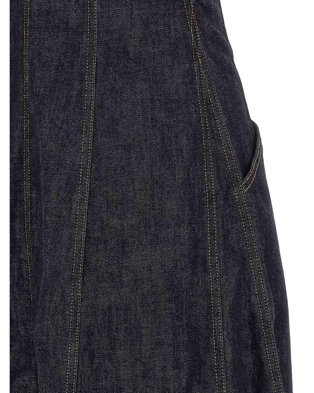 Self-Portrait Blue Denim Midi' Dress
