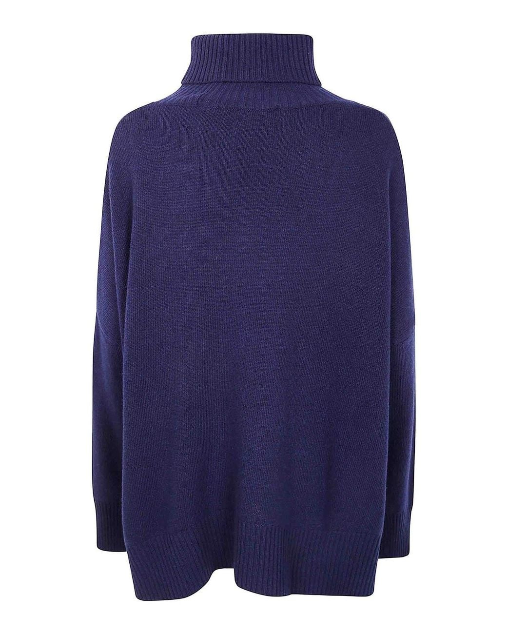 Ma'ry'ya Blue Poncho High Neck Mix Cash