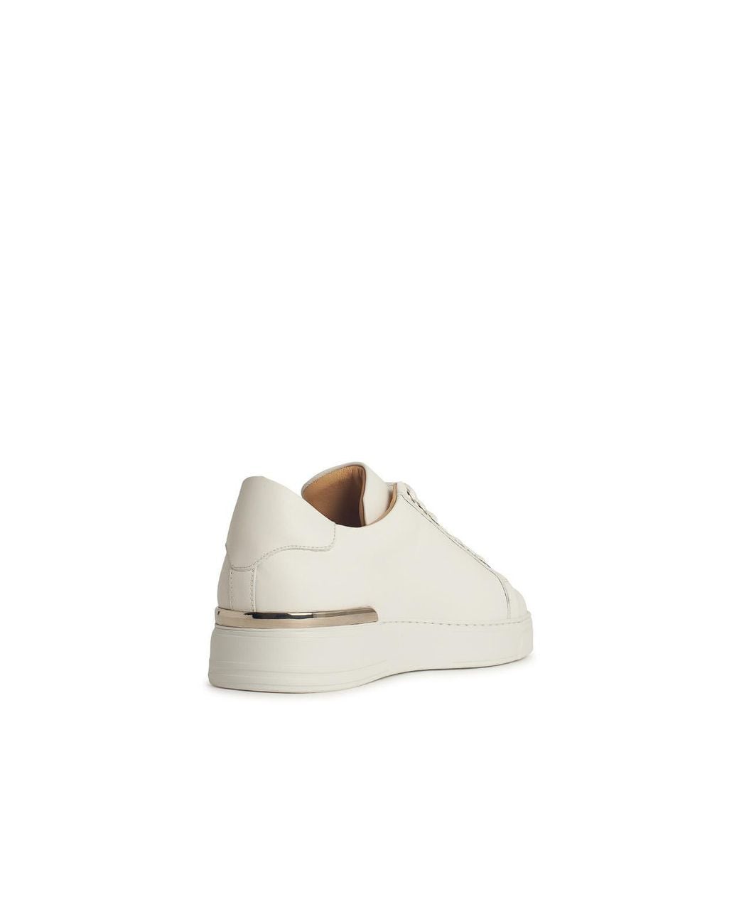 Philipp Plein White Hexagon Leather Sneakers for men