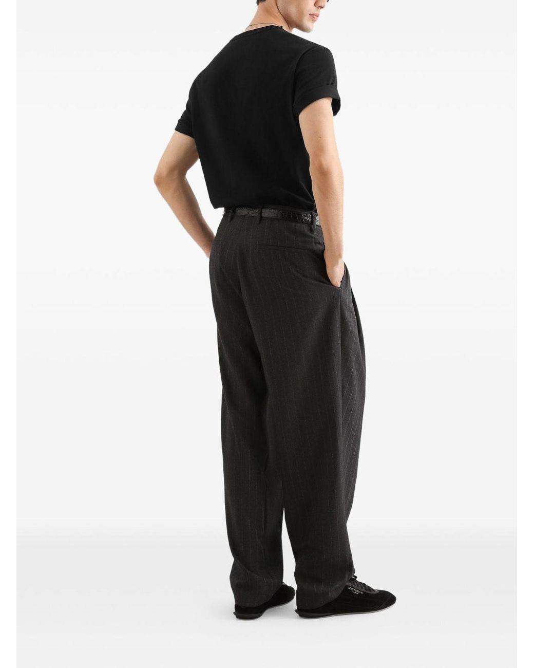 Dolce & Gabbana Black Cotton T-Shirt for men