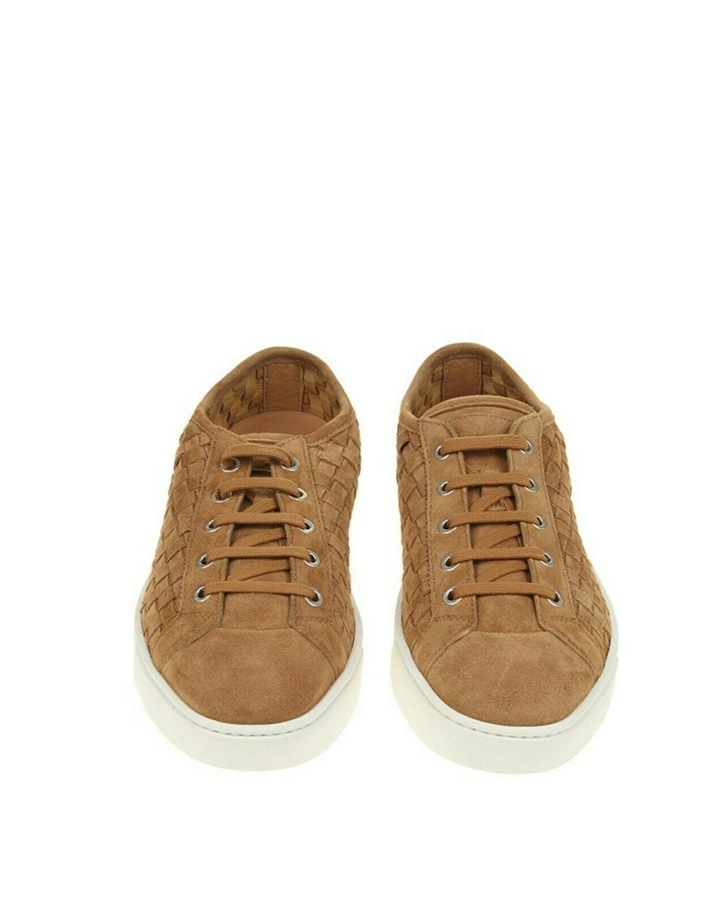 Santoni Brown Suede Sneakers for men