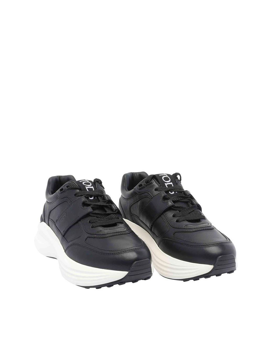 Tod's Black Calf Leather Sneakers