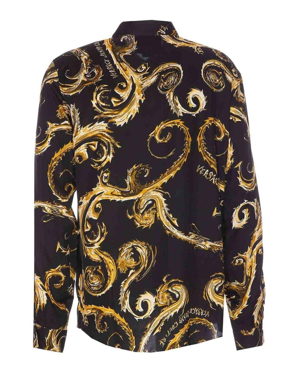 Versace Jeans Couture Black Chromo Print Couture Shirt for men