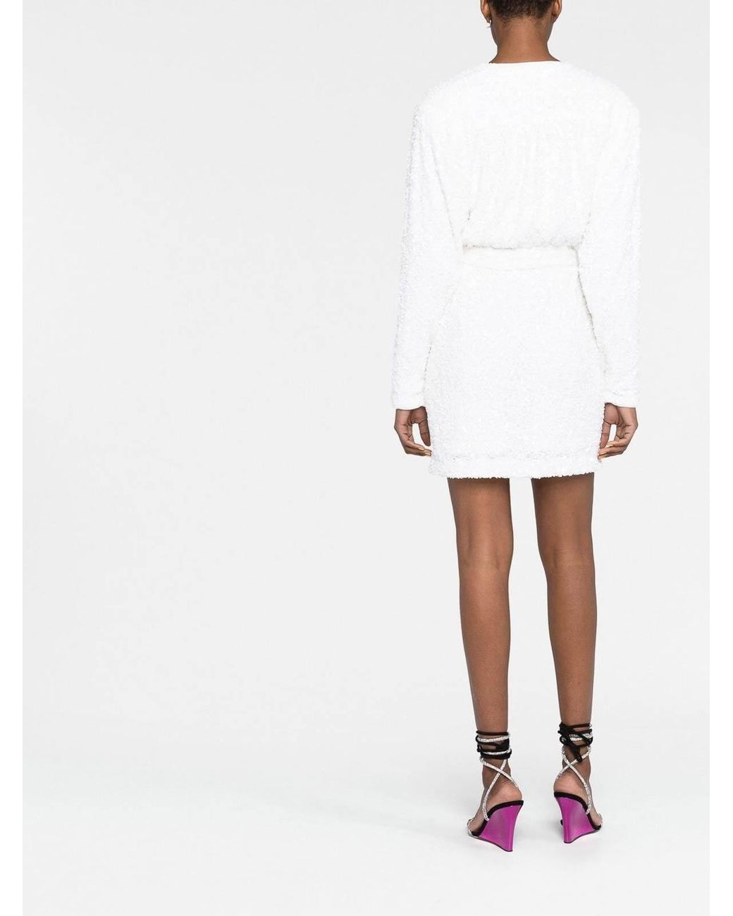 ROTATE BIRGER CHRISTENSEN White Wrap Dress