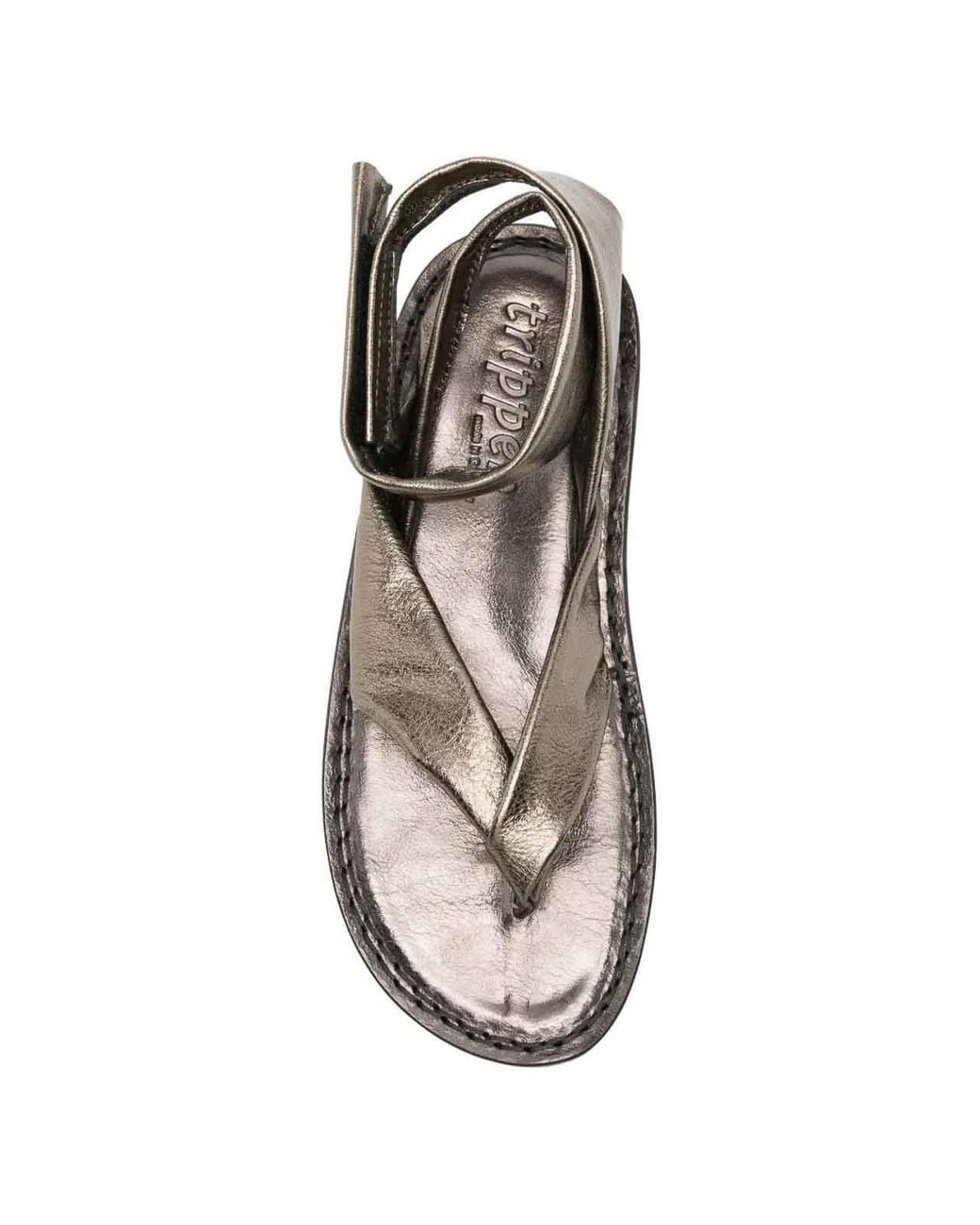 Trippen Metallic Sensual Flat Sandals