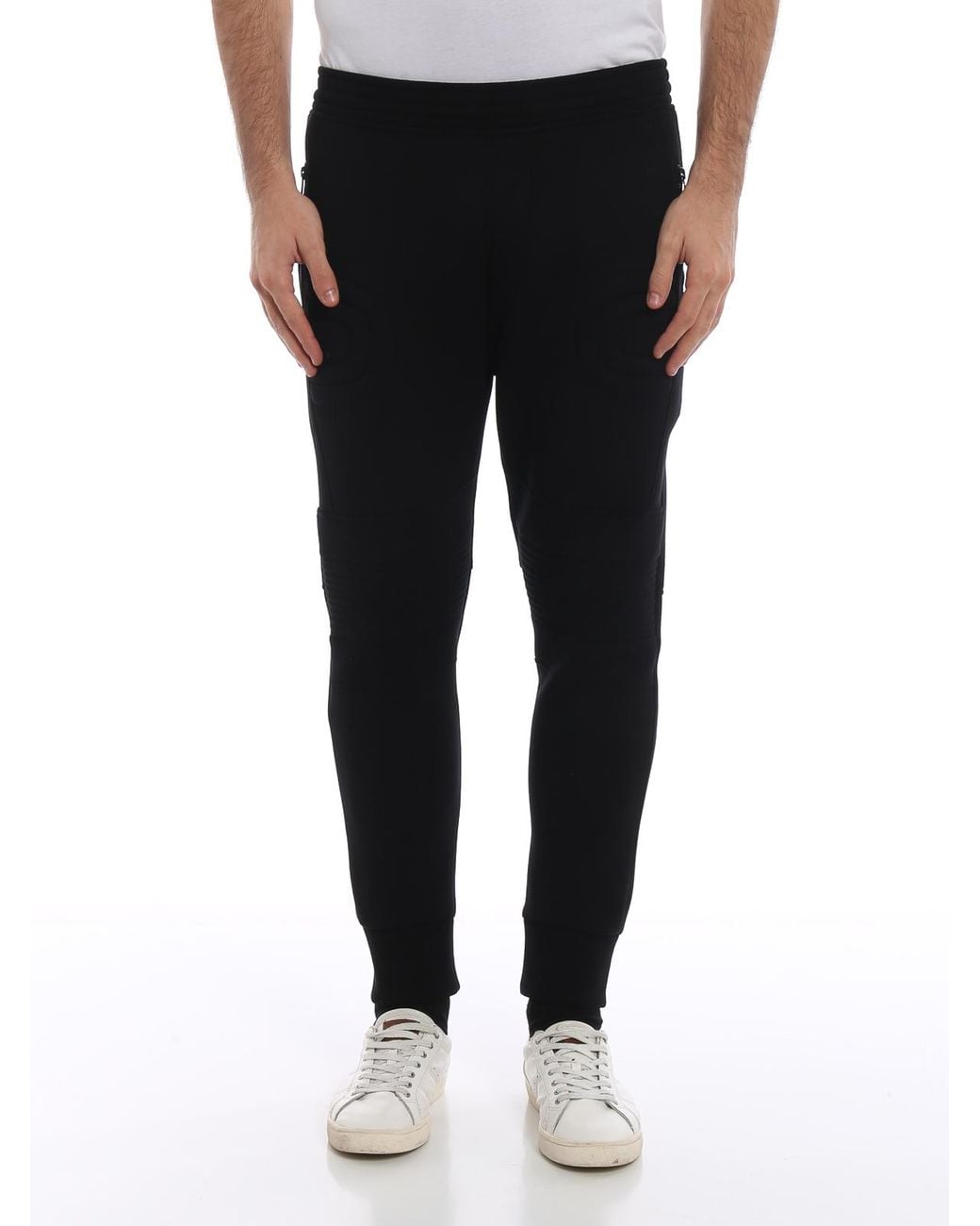 Neil Barrett Black Scuba Effect Slim Fit Sweat Pants for men