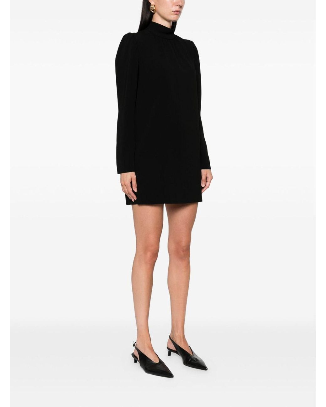 Max Mara Black High Neck Short Dress