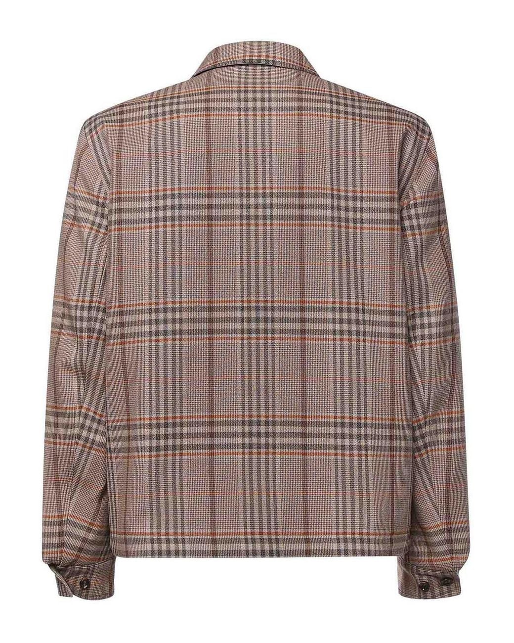 Burberry Brown Reversible Check Wool Jacket for men