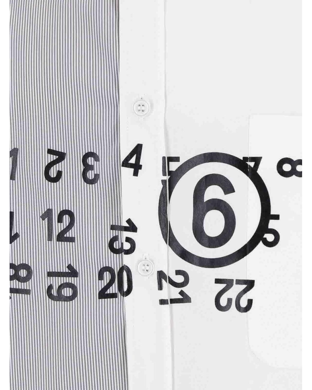 MM6 by Maison Margiela White Asymmetric Shirt for men