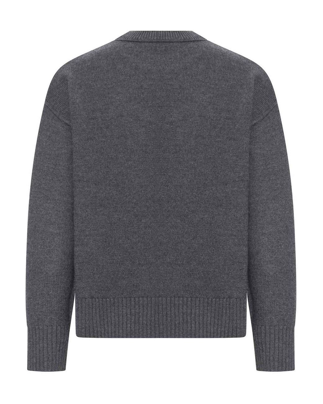 AMI Rundhalspullover in Gray für Herren