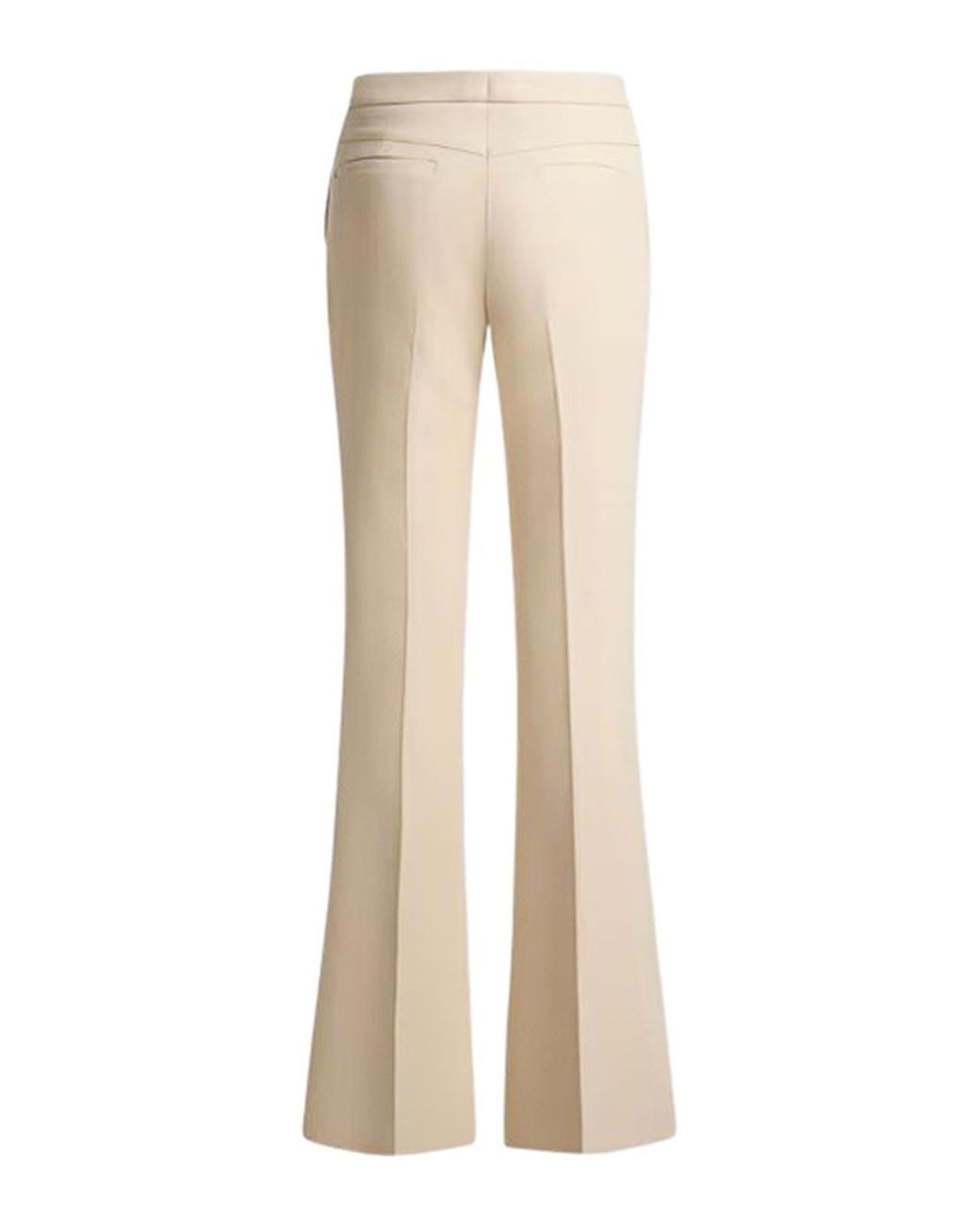 Etro Natural High-Waisted Zip-Up Flared Trousers