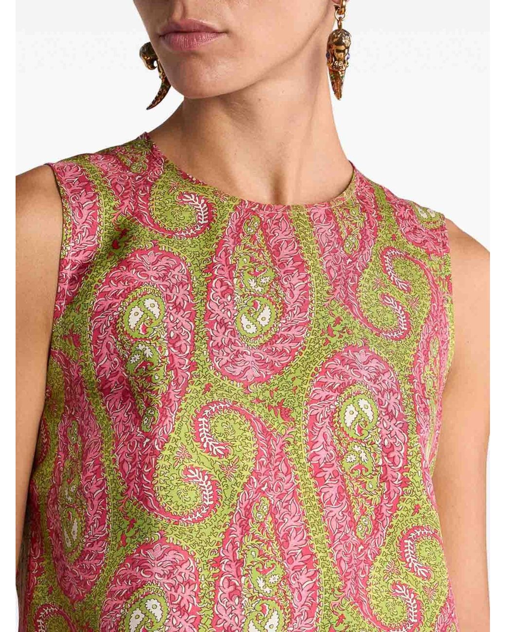Etro Multicolor Tank Top With Side Vents