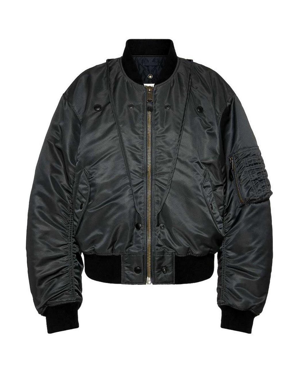 Maison Margiela Black Nylon Bomber Jacket