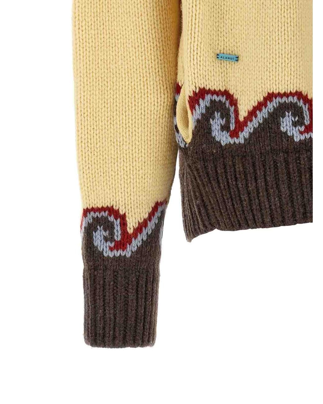 Alanui Metallic Sweet Winter Virgin Wool Cardigan