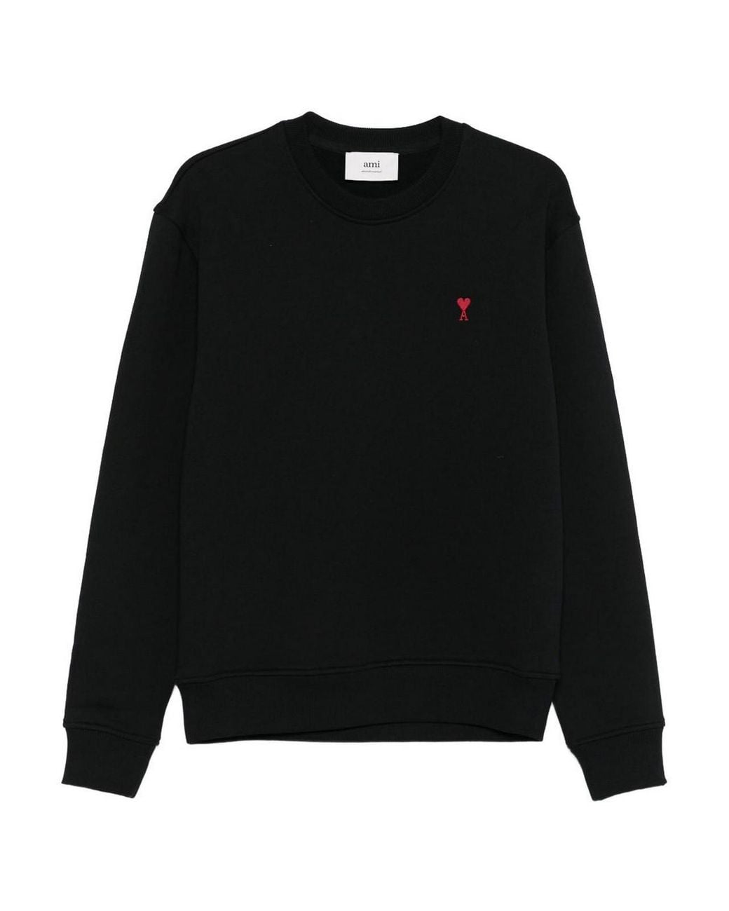 AMI Black Ami De Coeur Cotton Sweatshirt
