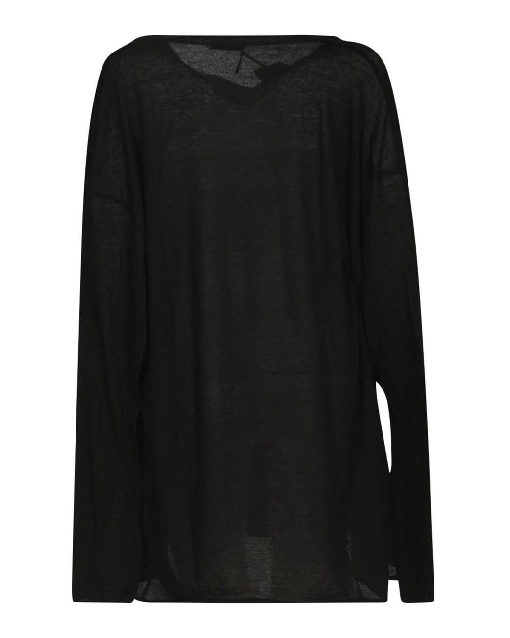 Ann Demeulemeester Black Soft-Cut Lightweight Knit