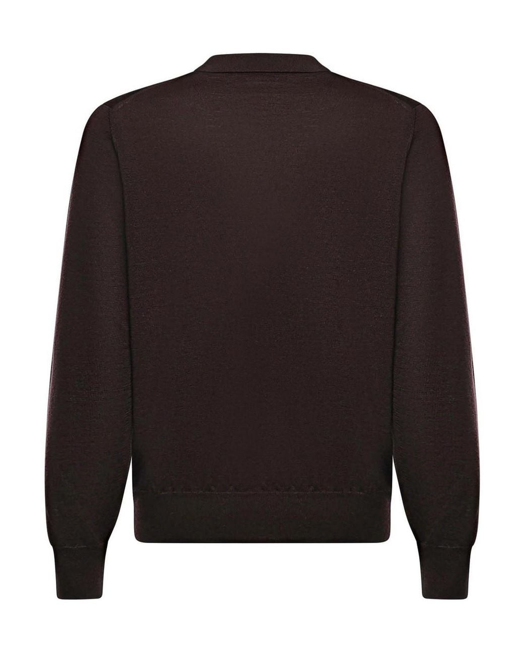 Giuliano Galiano Gray Wool Polo Sweater for men