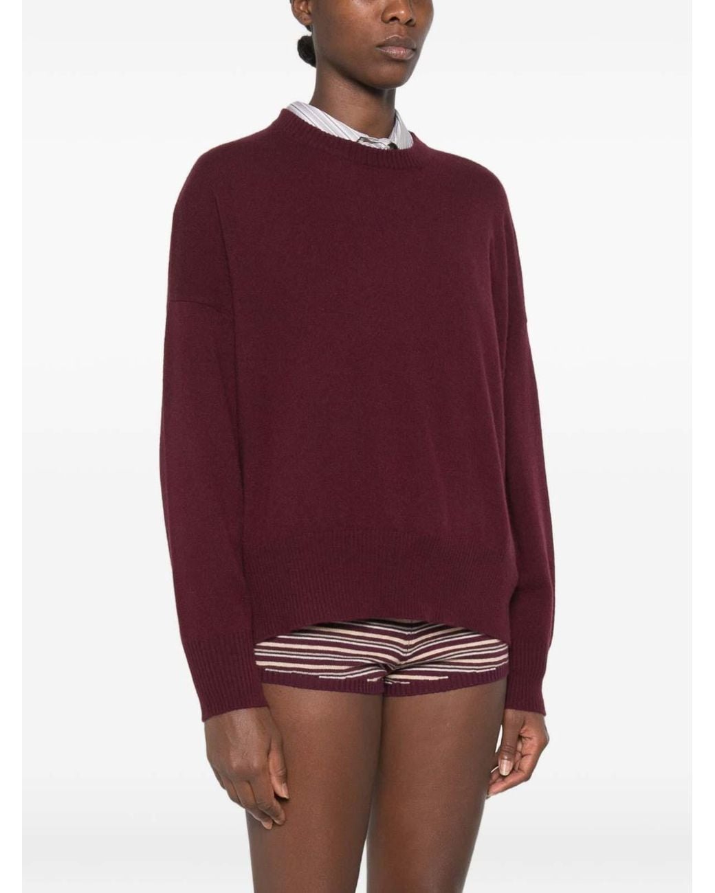 Be You Purple Cashmere Crewneck Sweater