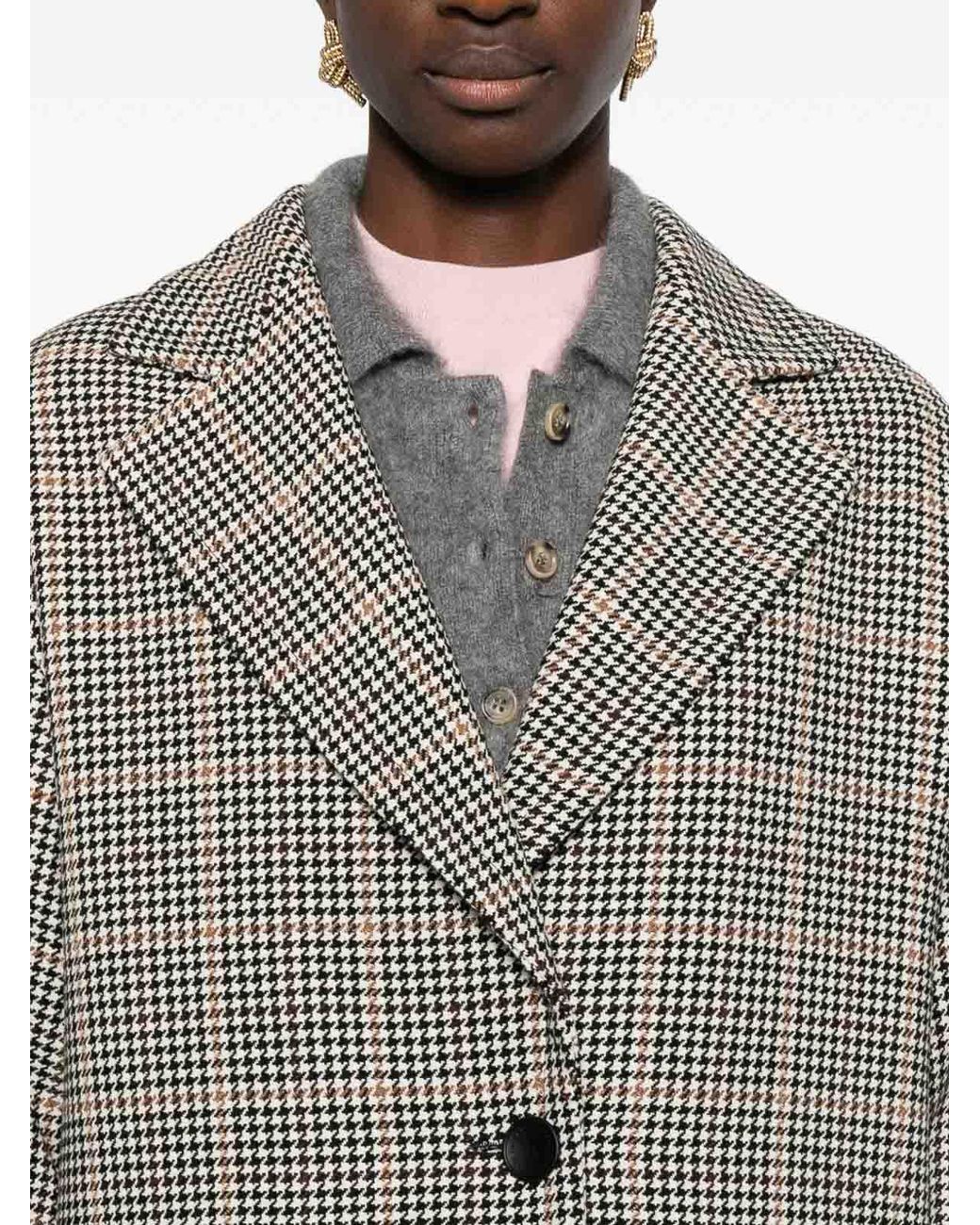 Tagliatore Gray Wool Single-Breasted Coat