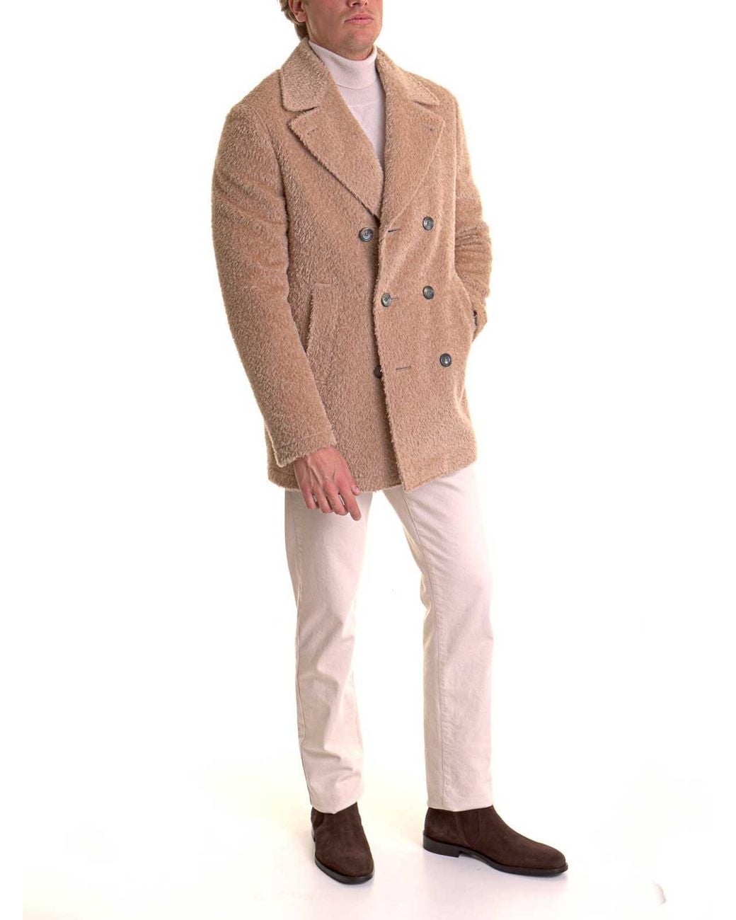 Canali Pink Coat for men