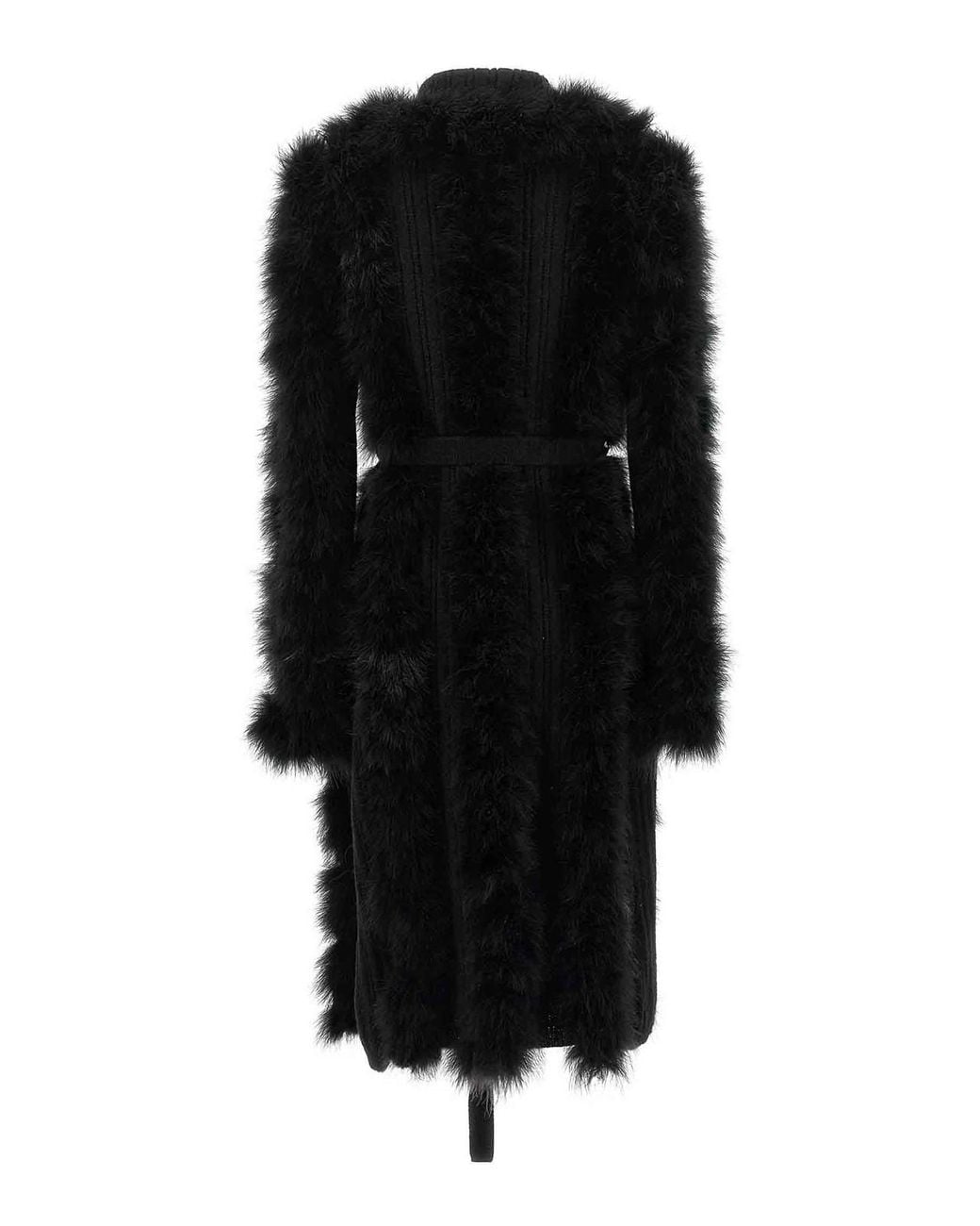 The Attico Black Dressing Gown Coat