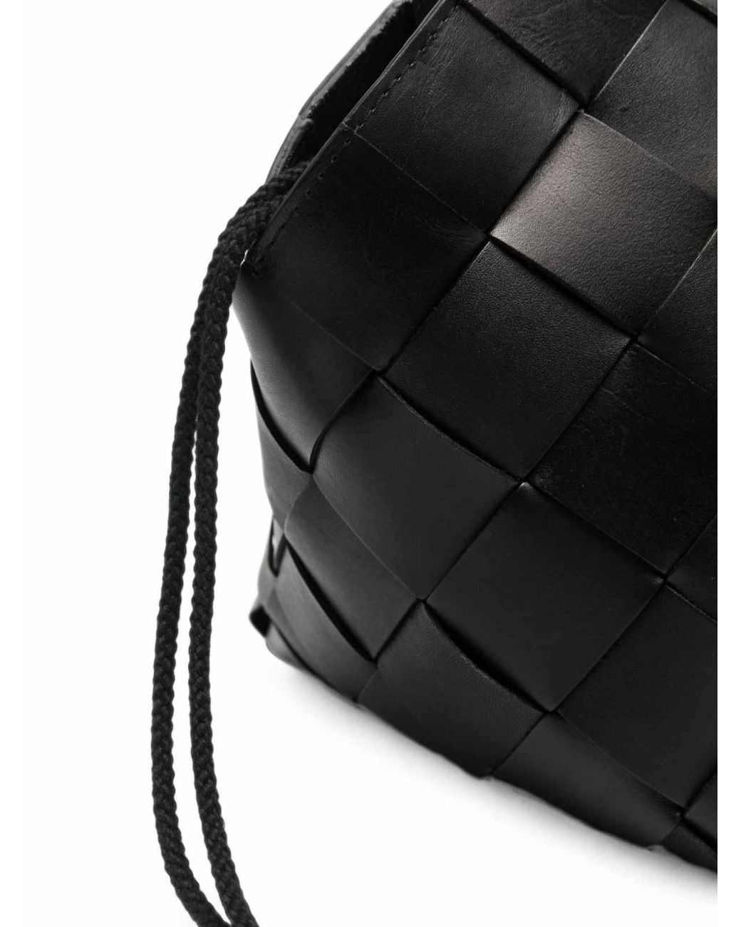 Dragon Diffusion Black Botteghe Woven Leather Bag