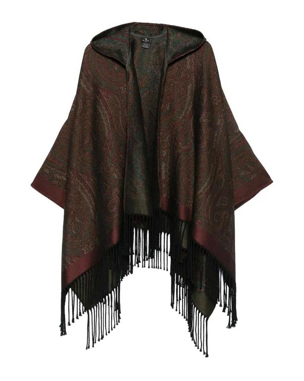 Etro Black Jacket Paisley Cape