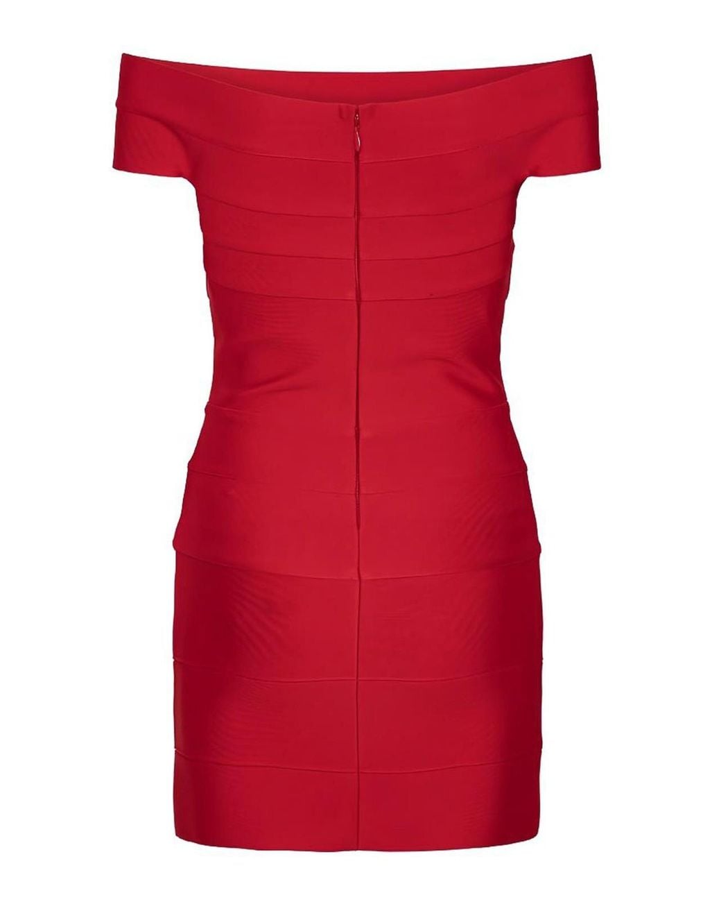 ROTATE BIRGER CHRISTENSEN Red Stretch Knit Mini Dress