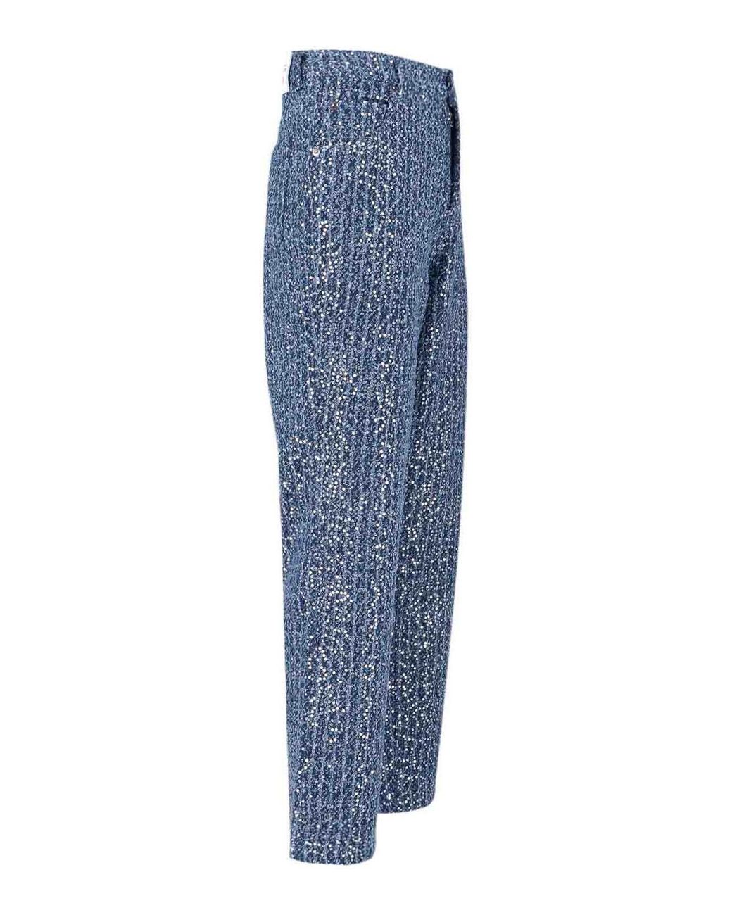 Charles Jeffrey Blue Jeans Paillettes for men