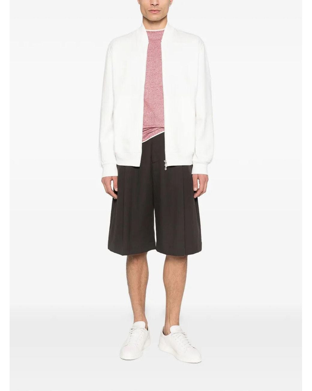 Brunello Cucinelli Pink T-Shirt With Faux-Layering for men