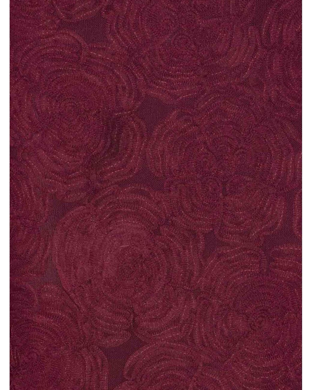ROTATE BIRGER CHRISTENSEN Red Floral Embroidery Midi Dress