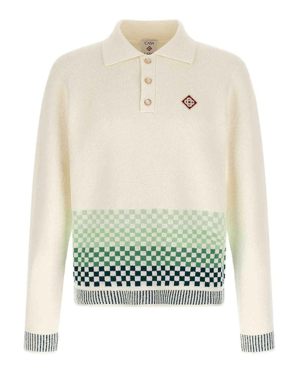 Casablanca Green Chess Polo Shirt for men